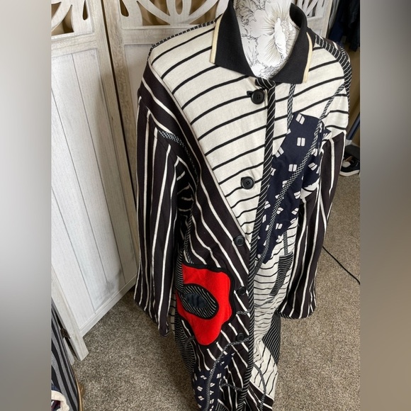 Koos Van Den Akker Vintage Women’s Maxi Coat Patchwork Quilted 80s NYC - Picture 2 of 6